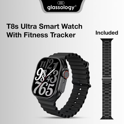 Glassology Charome T8s Ultra Max HD Smart Watch (Black) - product image