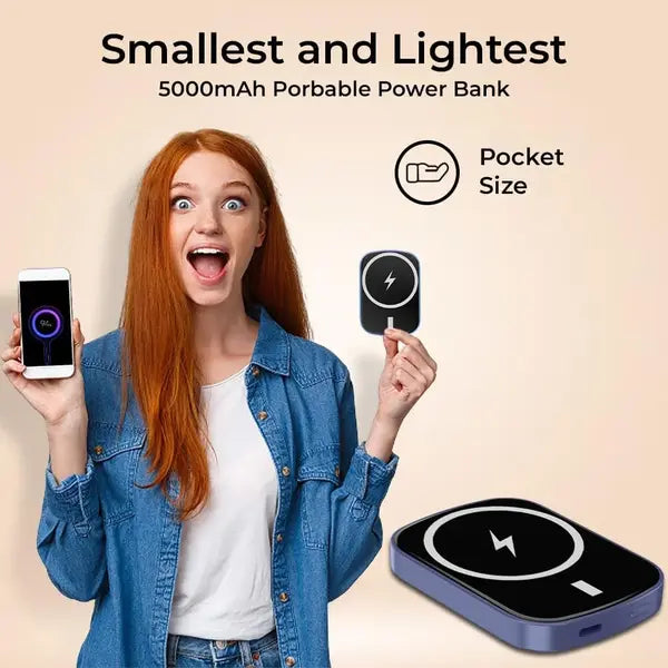 Glassology Mini Magsafe Wireless Charging Magnetic Portable Power Bank