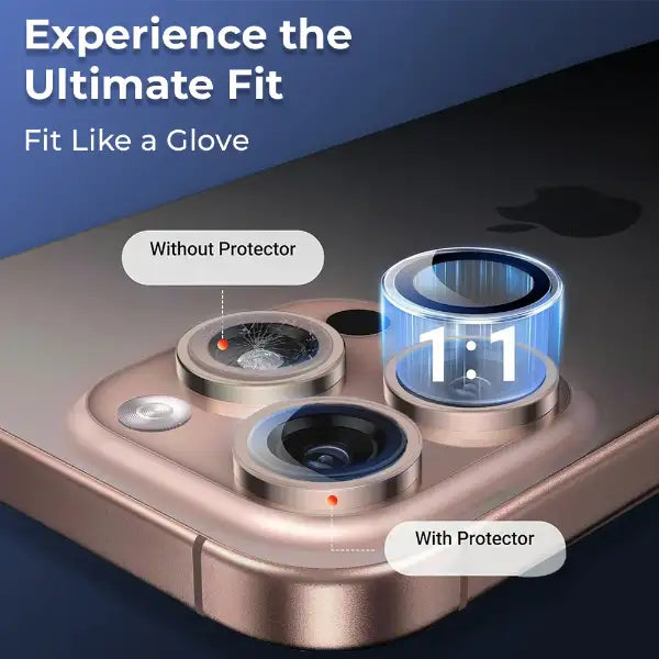 iPhone 16 pro max Lens Guard Rose Gold