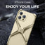 Glassology iPhone 16 Pro Max Z-Frame Borderless Case Gold 
