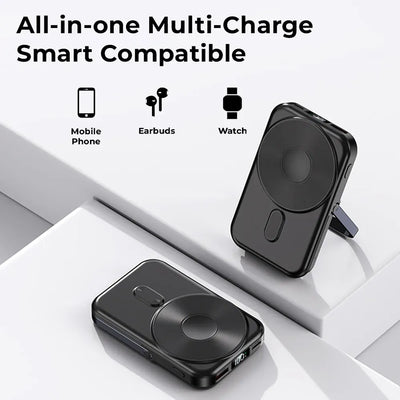 Magsafe Power Bank Wireless-Stand-10000mah - Black