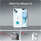 iPhone 15 Series Shockproof Anti Yellowing Crystal Clear Military Grade Protection Bumper Case Cover (Transparent )