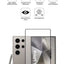 Screen protector for Samsung S24 Ultra with 3D curved design and various features listed.