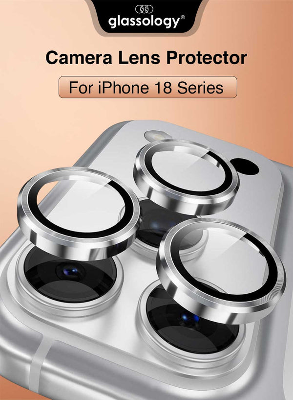 iPhone 18 Pro / Pro Max, Silver Camera Lens Cover, Anti-Scratch Protective Guard for Rear Camera