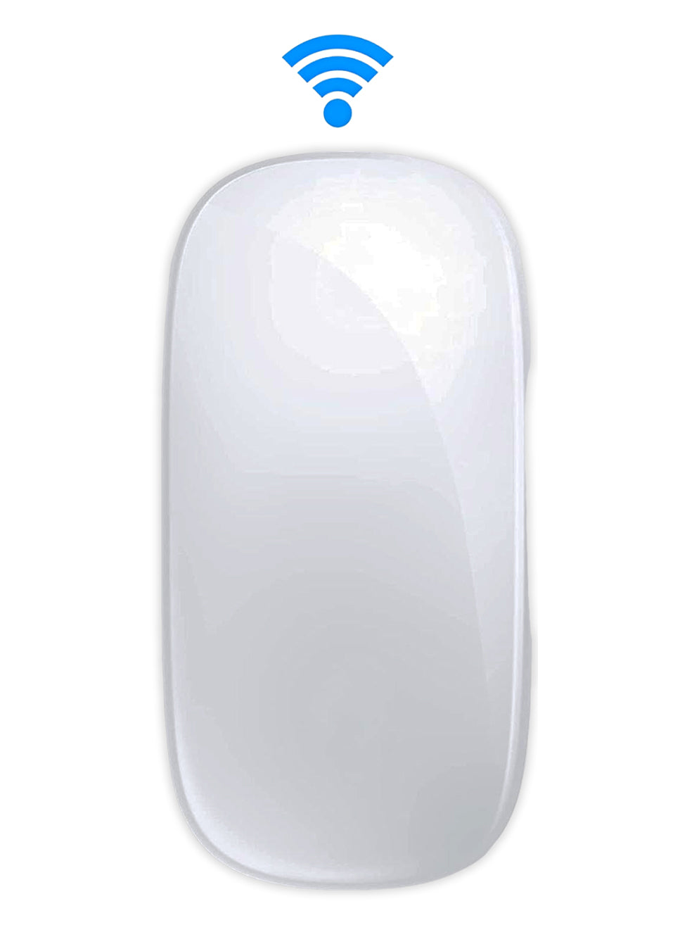 White electronic device with a Wi-Fi symbol on a white background