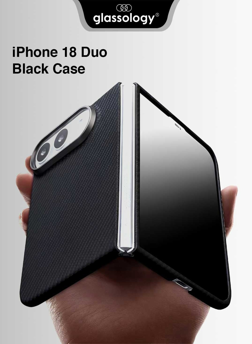 Glassology Carbon Design Case for iPhone Duo – Black