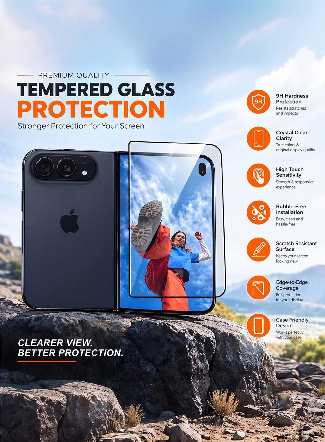 Glassology Clear Screen Protector for iPhone Duo