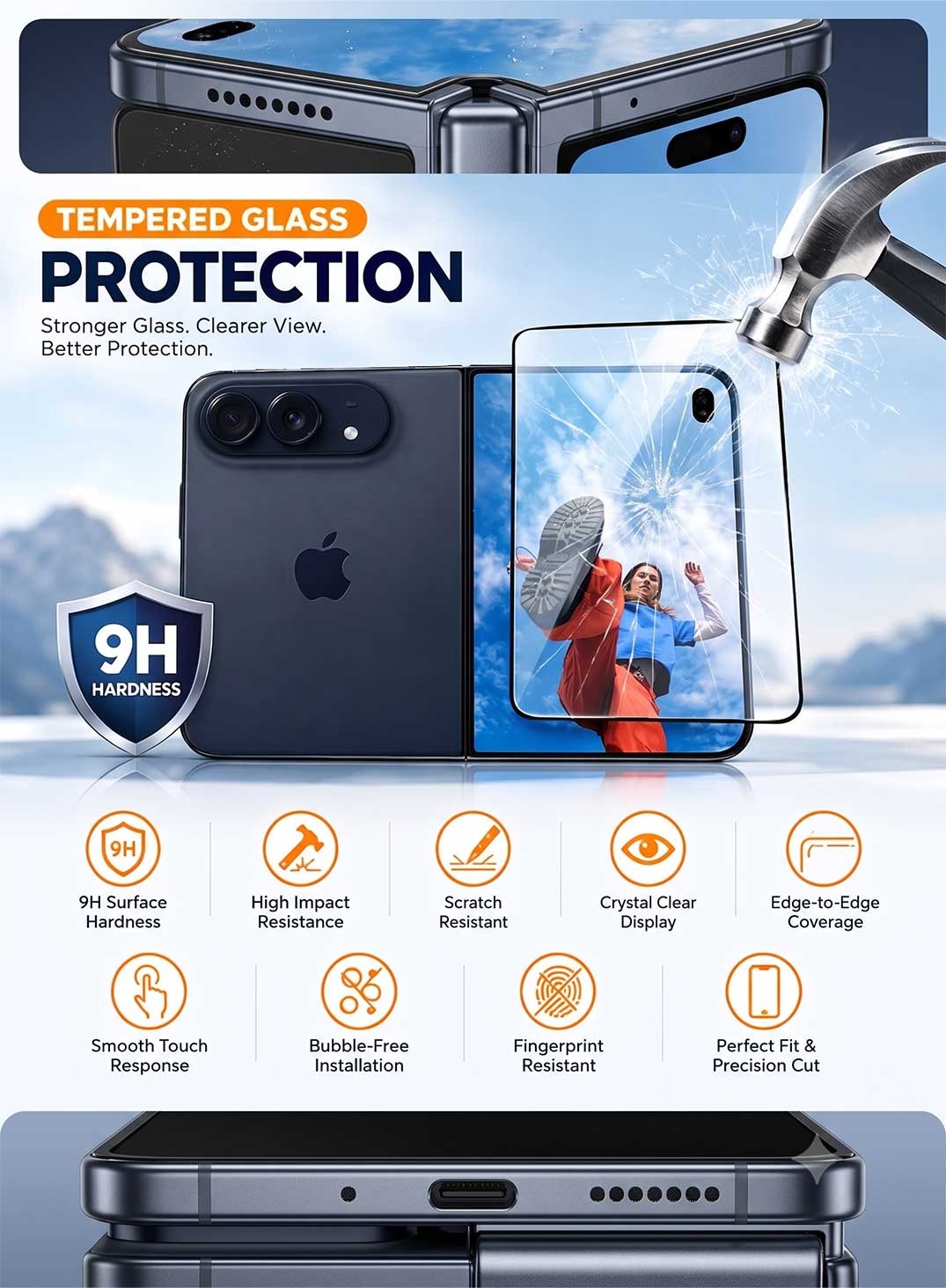 Glassology Clear Screen Protector for iPhone Duo