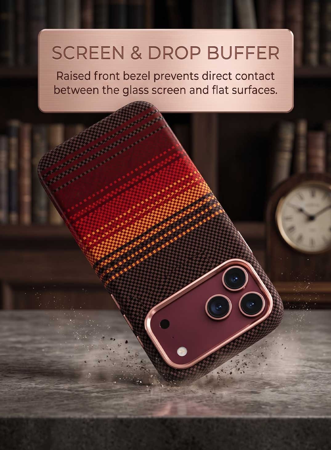 Glassology Carbon Design Case for iPhone 18 Pro Max Black