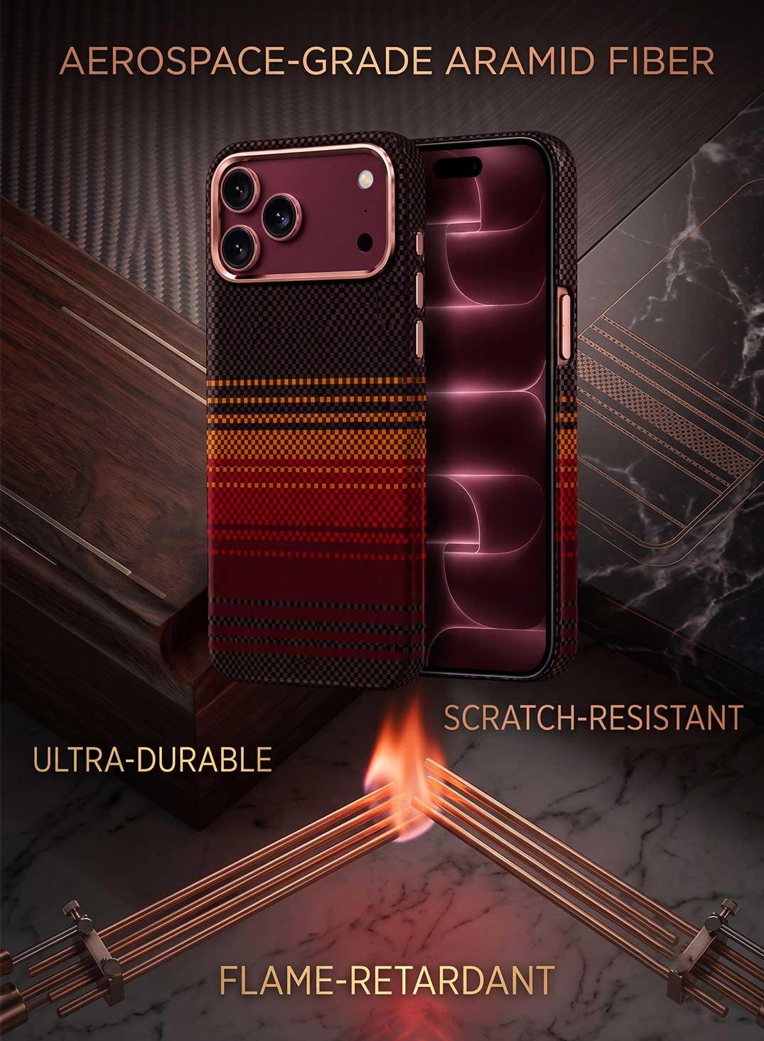 Glassology Carbon Design Case for iPhone 18 Pro Max Black