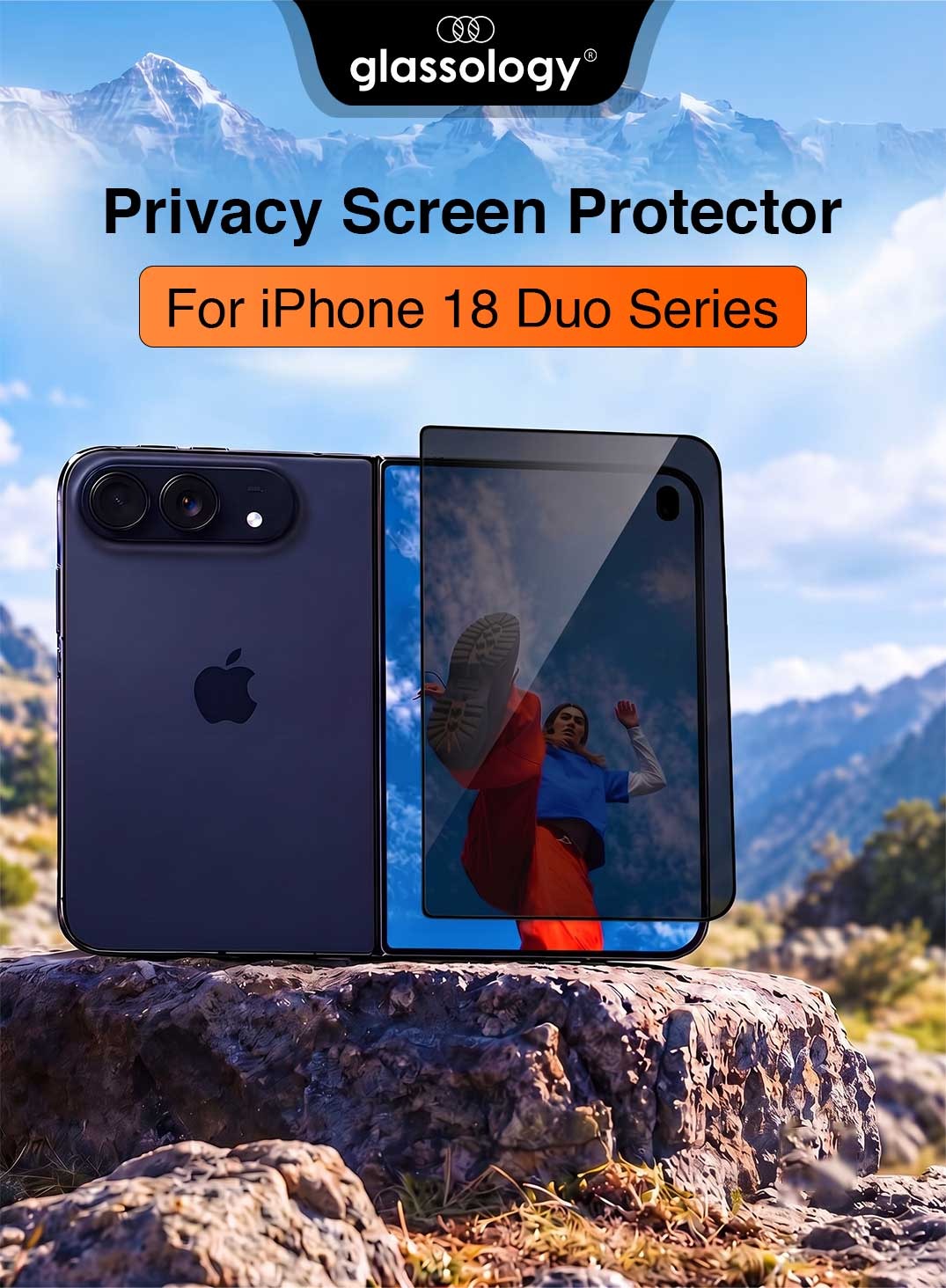 Glassology Privacy Tempered Glass Screen Protector for iPhone Duo