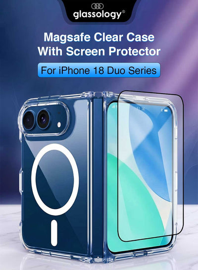 Glassology MagSafe Clear Case + Screen Protector for iPhone Duo Combo