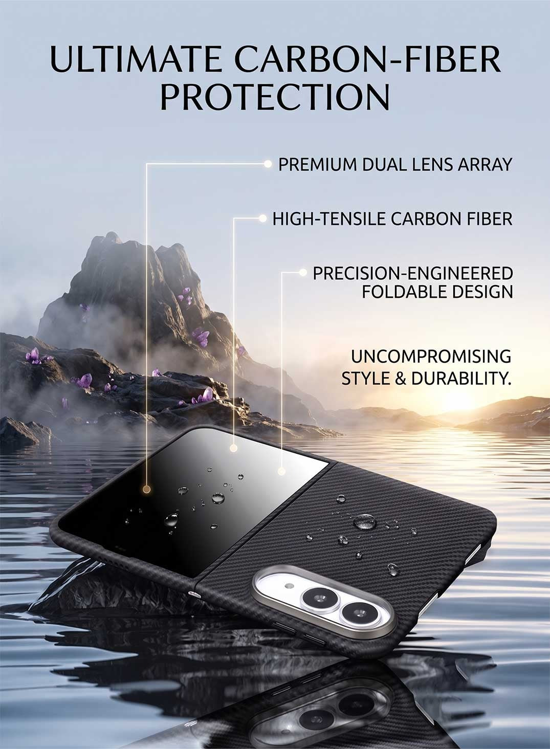 Glassology Carbon Design Case for iPhone Duo – Black