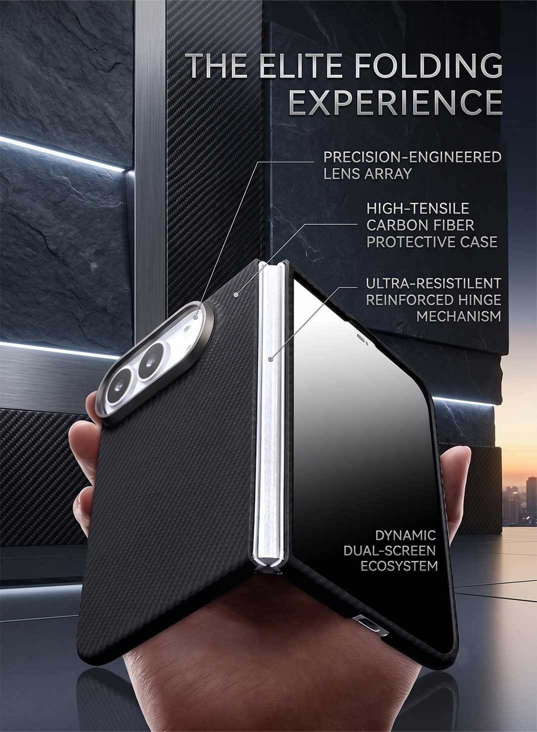 Glassology Carbon Design Case for iPhone Duo – Black
