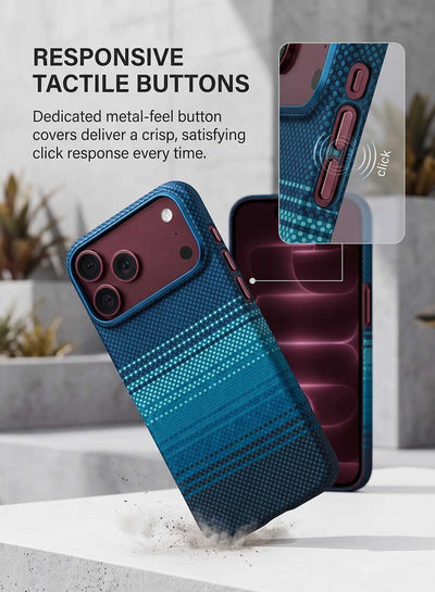 Glassology Carbon Design Case for iPhone 18 Pro Max Blue