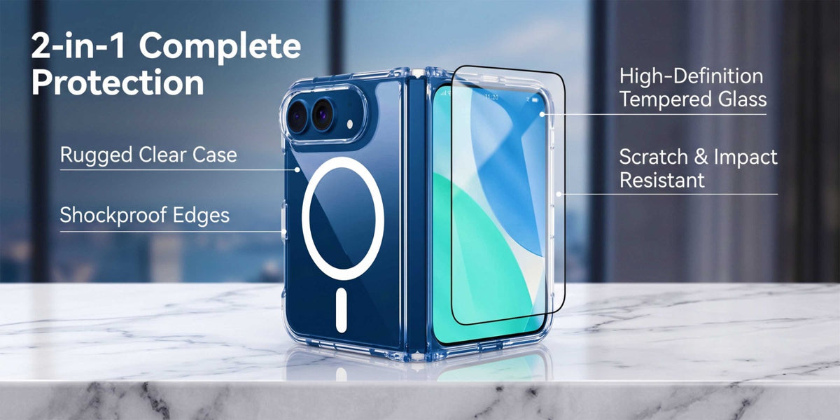 Glassology MagSafe Clear Case + Screen Protector for iPhone Duo Combo