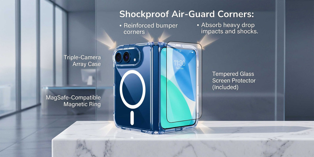 Glassology MagSafe Clear Case + Screen Protector for iPhone Duo Combo