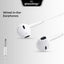 Glassology In Ear Wired Earphones with 3.5mm Jack and Mic (White)