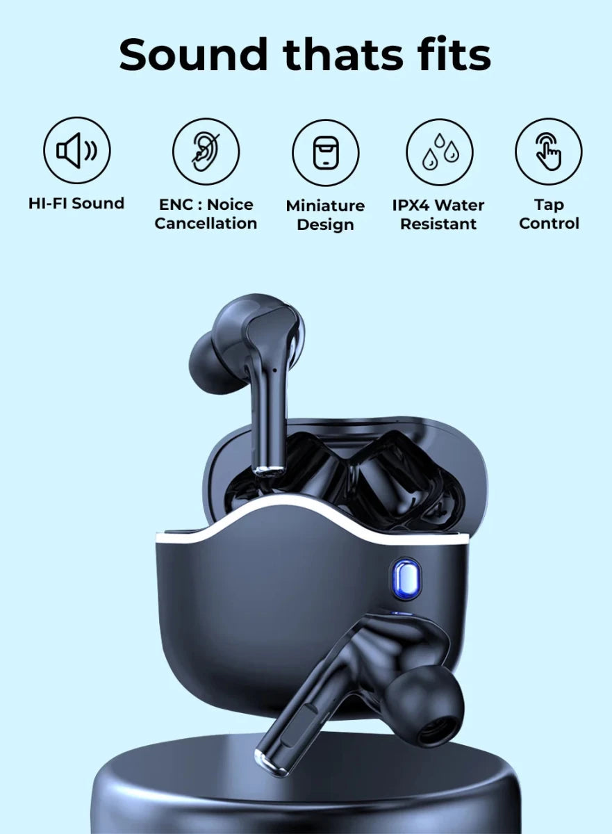 A33 Freedom Wireless Bluetooth Headset Black - GLASSOLOGY