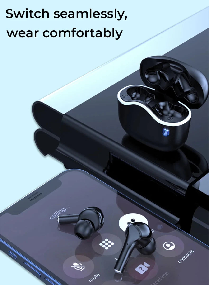 A33 Freedom Wireless Bluetooth Headset Black - GLASSOLOGY