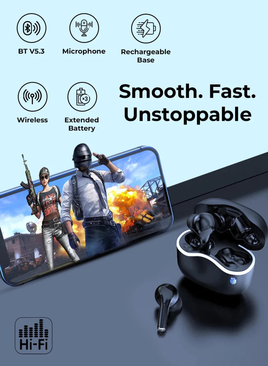 A33 Freedom Wireless Bluetooth Headset Black - GLASSOLOGY