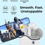 A33 Wireless Bluetooth Headset White with Built in Microphone - GLASSOLOGY