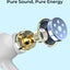 A33 Wireless Bluetooth Headset White with Built in Microphone - GLASSOLOGY
