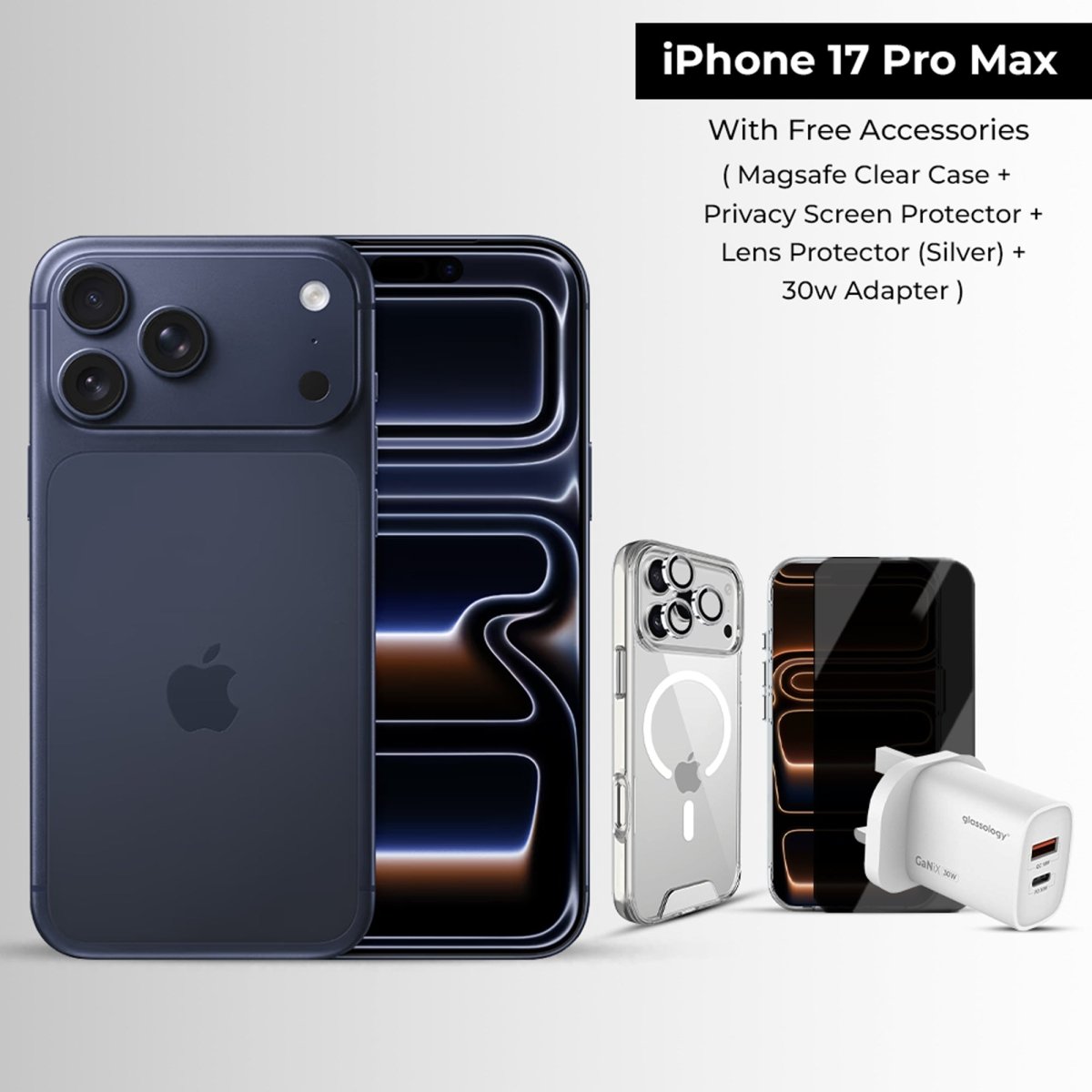Apple iPhone 17 Pro Max 512GB Deep Blue 5G Middle East - GLASSOLOGY