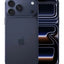 Black smartphone with Apple logo on a white background