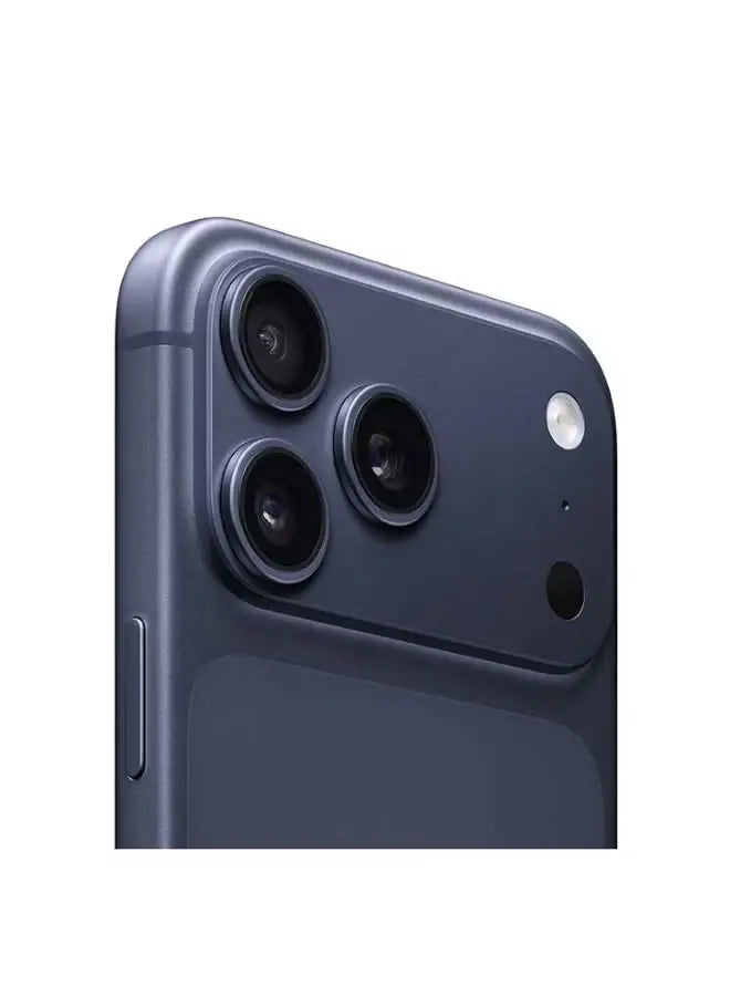 Close-up of a smartphone's camera module on a white background