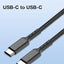 C22 - 04 Type C to Type C Charging Cable 1m 5A Aluminum Connectors - GLASSOLOGY