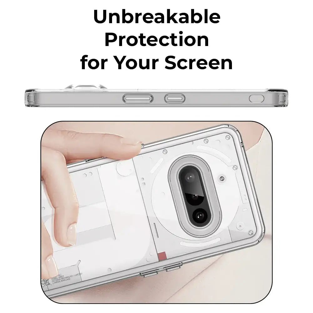 Clear Protection Bundle for Nothing Phone (3a) - transparent case with screen protector - GLASSOLOGY