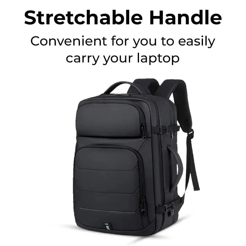 Faux Leather Laptop Backpack - GLASSOLOGY