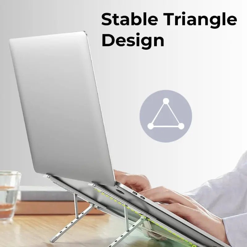 Foldable Aluminum Laptop Stand - GLASSOLOGY