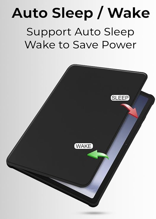 Black electronic device with 'Sleep' and 'Wake' labels on a white background