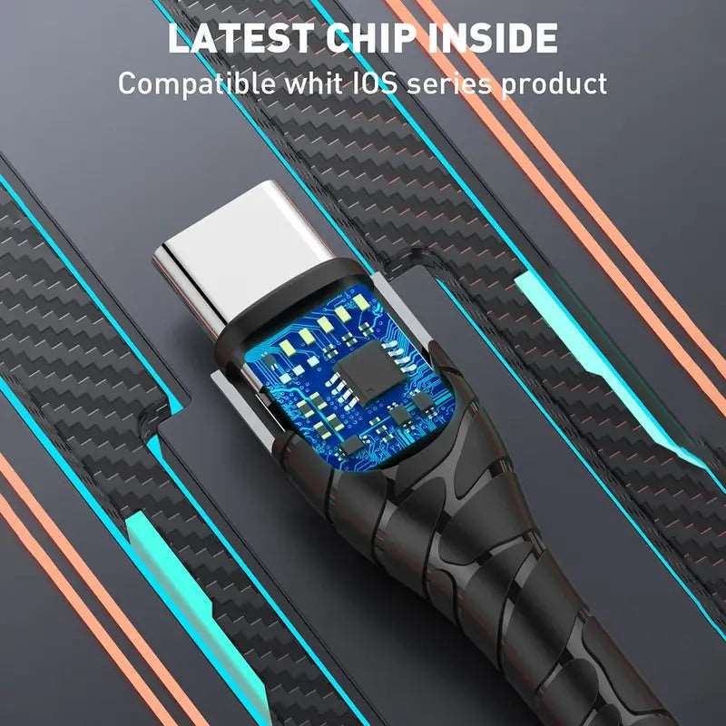 Glassology 1 Meter USB - C to Lightning Braided Cable [MFi Certified] - GLASSOLOGY