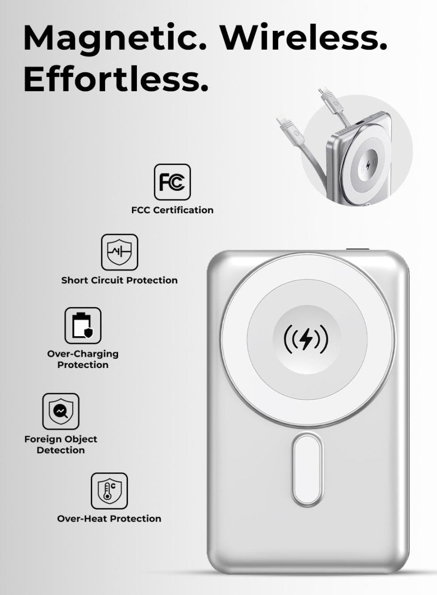 Glassology 10000mAh Magnetic Wireless Power Bank 20W PD - GLASSOLOGY