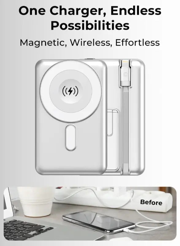 Glassology 10000mAh Magnetic Wireless Power Bank with 20W PD Fast Charging - GLASSOLOGY
