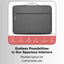 Glassology 15.6 - Inch Laptop Carry Sleeve Bag | Padded Protective Case with Handle – Grey - GLASSOLOGY