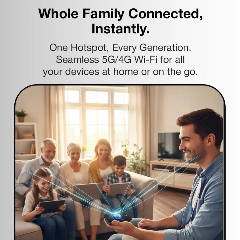 Glassology 5G Pocket WiFi Router | Portable Wireless Hotspot | High - Speed Internet - GLASSOLOGY