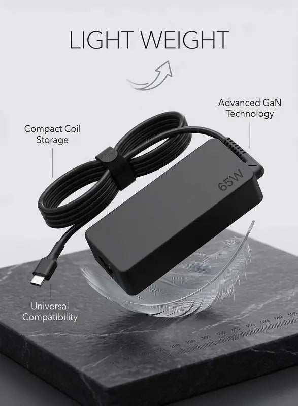 Glassology 65W USB - C Fast Charger for Laptop & Mobile | Multi - Device PD Adapter | Safe Smart Charging (5V–20V) - GLASSOLOGY