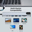 Glassology 8-in-1 USB-C Hub with 4K HDMI, Ethernet, Dual USB-C & SD/TF Card Reader - GLASSOLOGY