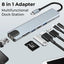 Glassology 8-in-1 USB-C Hub with 4K HDMI, Ethernet, Dual USB-C & SD/TF Card Reader - GLASSOLOGY