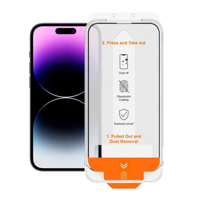 Glassology 9H Tempered Glass Screen Protector for iPhone 15 with installer kit - GLASSOLOGY