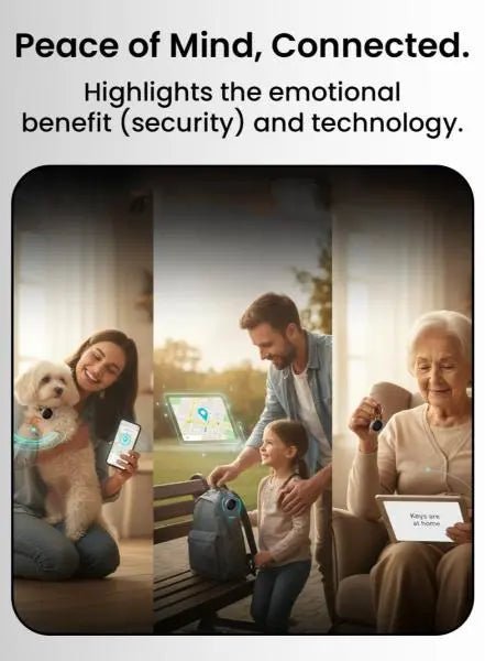 Glassology Android Smart Tag (Black) | Bluetooth Tracker for Keys, Bags & Wallets - GLASSOLOGY