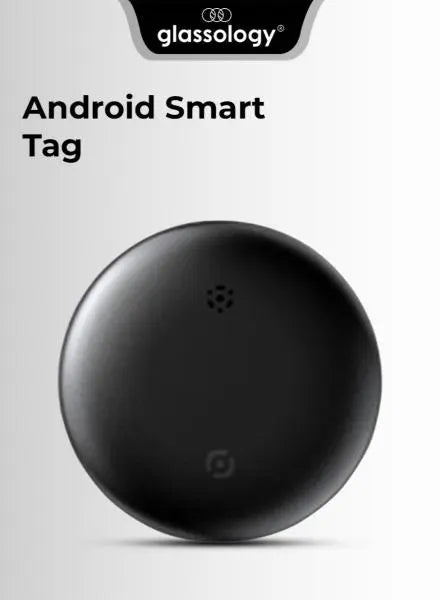 Glassology Android Smart Tag (Black) | Bluetooth Tracker for Keys, Bags & Wallets - GLASSOLOGY