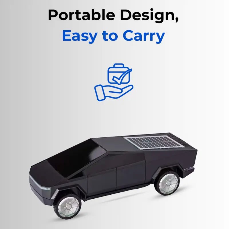 Glassology Charome Cybertruck Solar Speaker – 10W (Black) - GLASSOLOGY