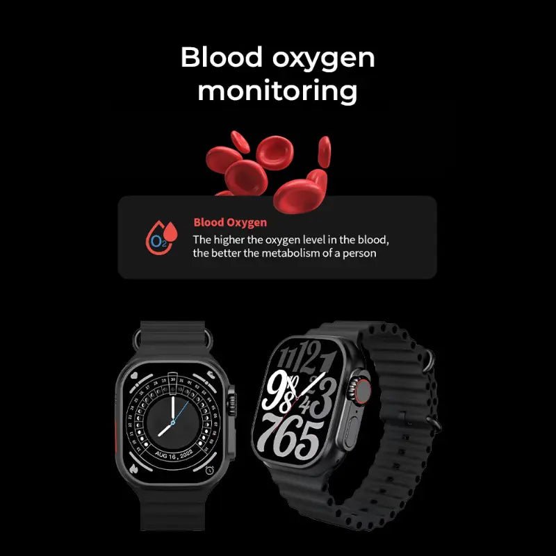 Glassology Charome T8s Ultra Max HD Smart Watch (Black) - GLASSOLOGY