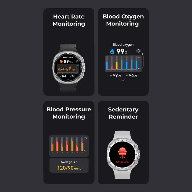 glassology Chrome Pro Max Smartwatch 1.43 - Inch Display | Health & Fitness Tracking | Black - GLASSOLOGY