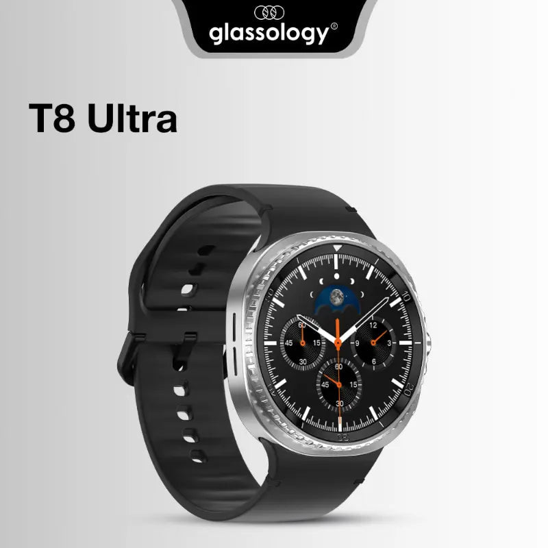 glassology Chrome Pro Max Smartwatch 1.43 - Inch Display | Health & Fitness Tracking | Black - GLASSOLOGY